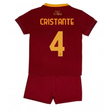 AS Roma Bryan Cristante #4 Hemmaställ Barn 2022-23 Korta ärmar (+ Korta byxor)